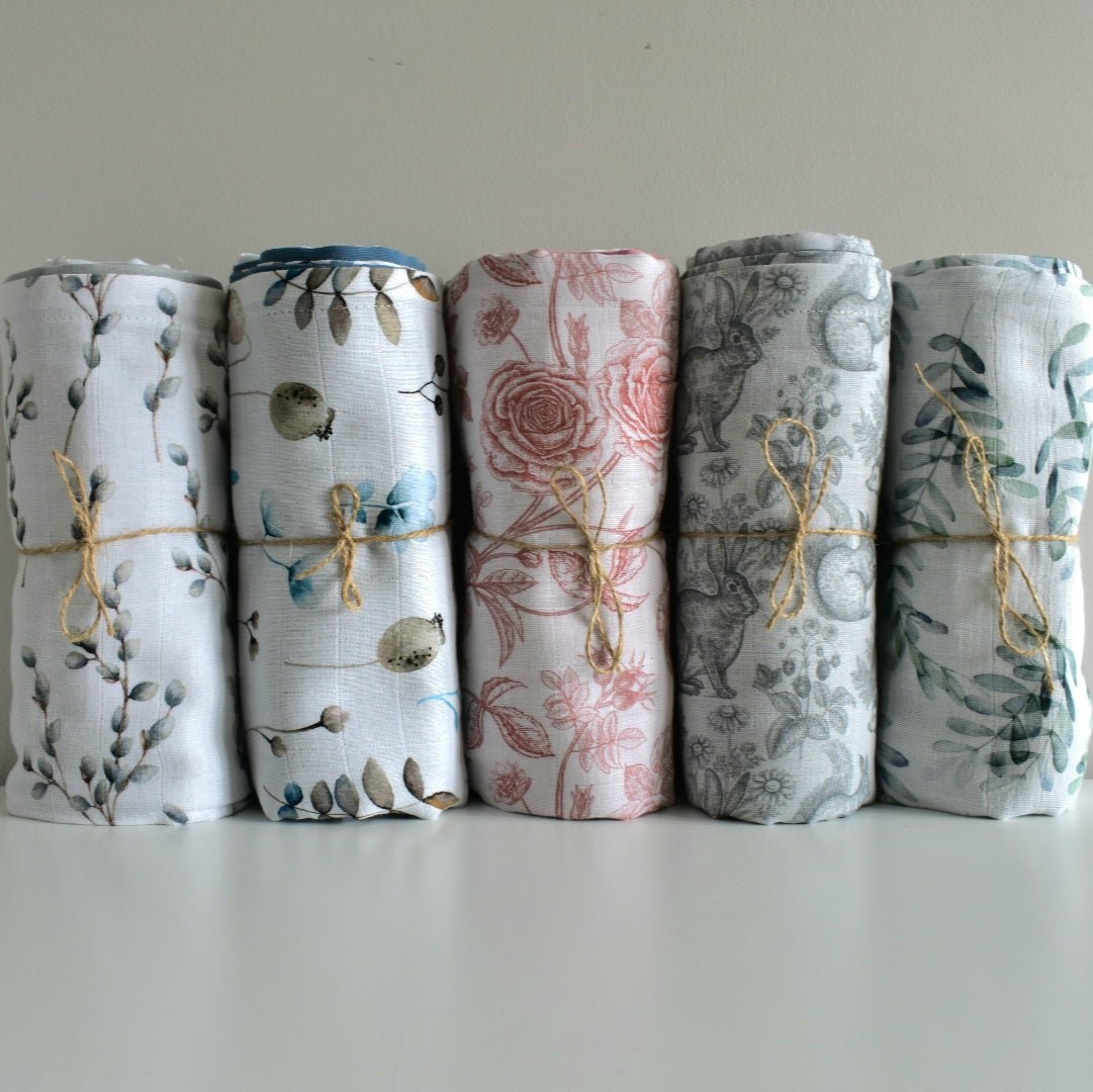 Baby Blanket in Rustic Roses - Bright Earth Apparel