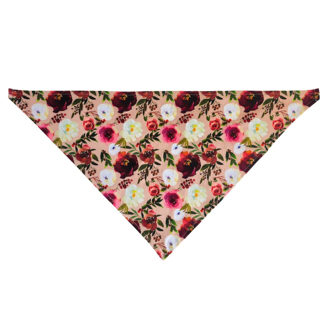 Pet Bandana in Peonies - Bright Earth Apparel