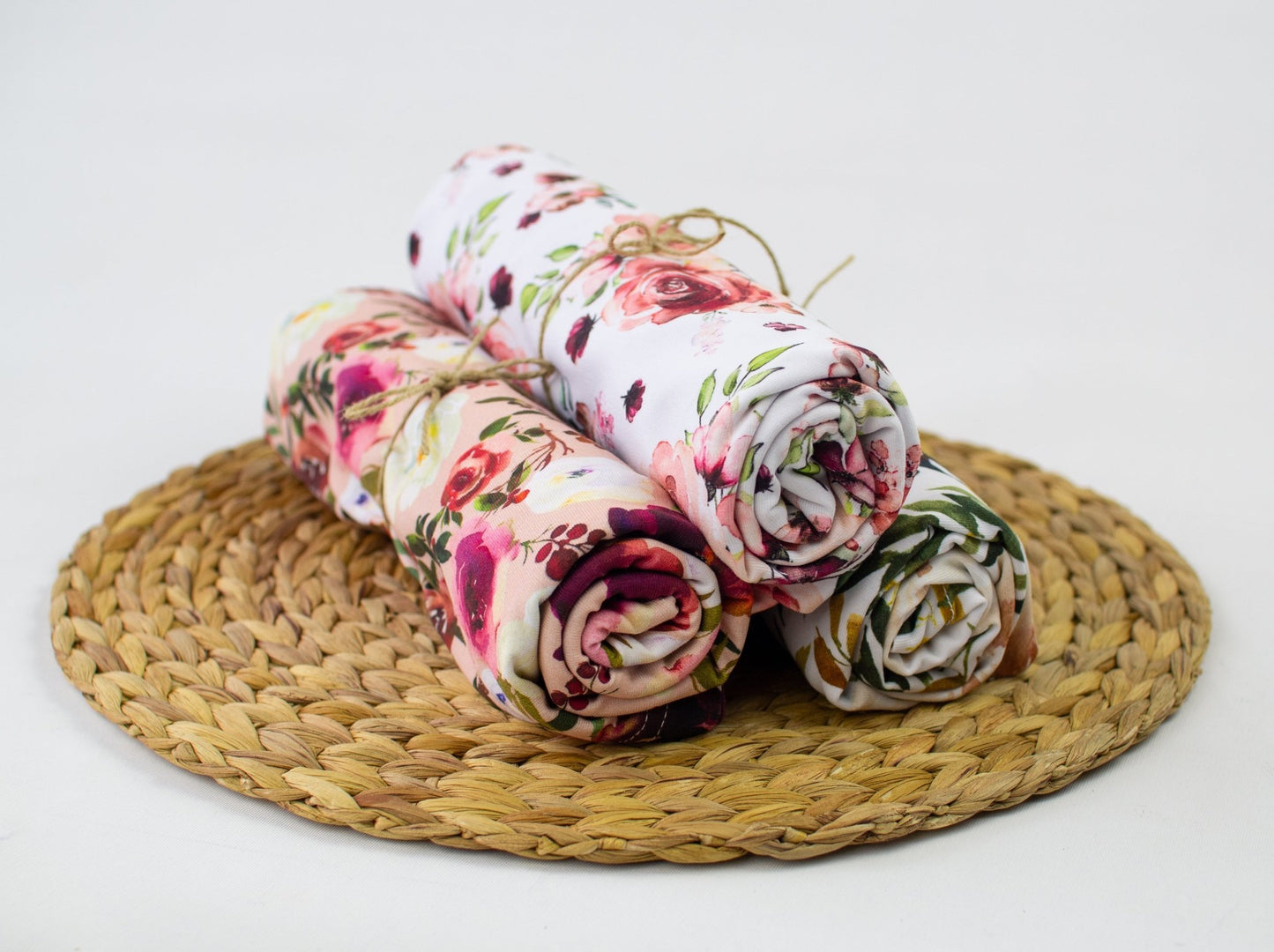 Swaddle Blanket in Peonies - Bright Earth Apparel