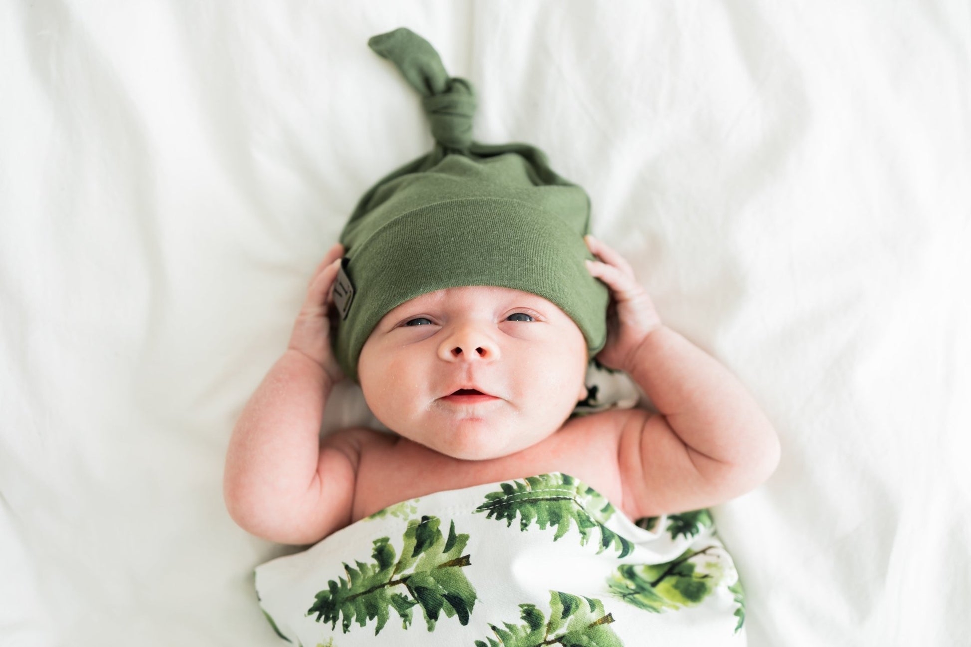 Swaddle Set in Pine Trees - Bright Earth Apparel