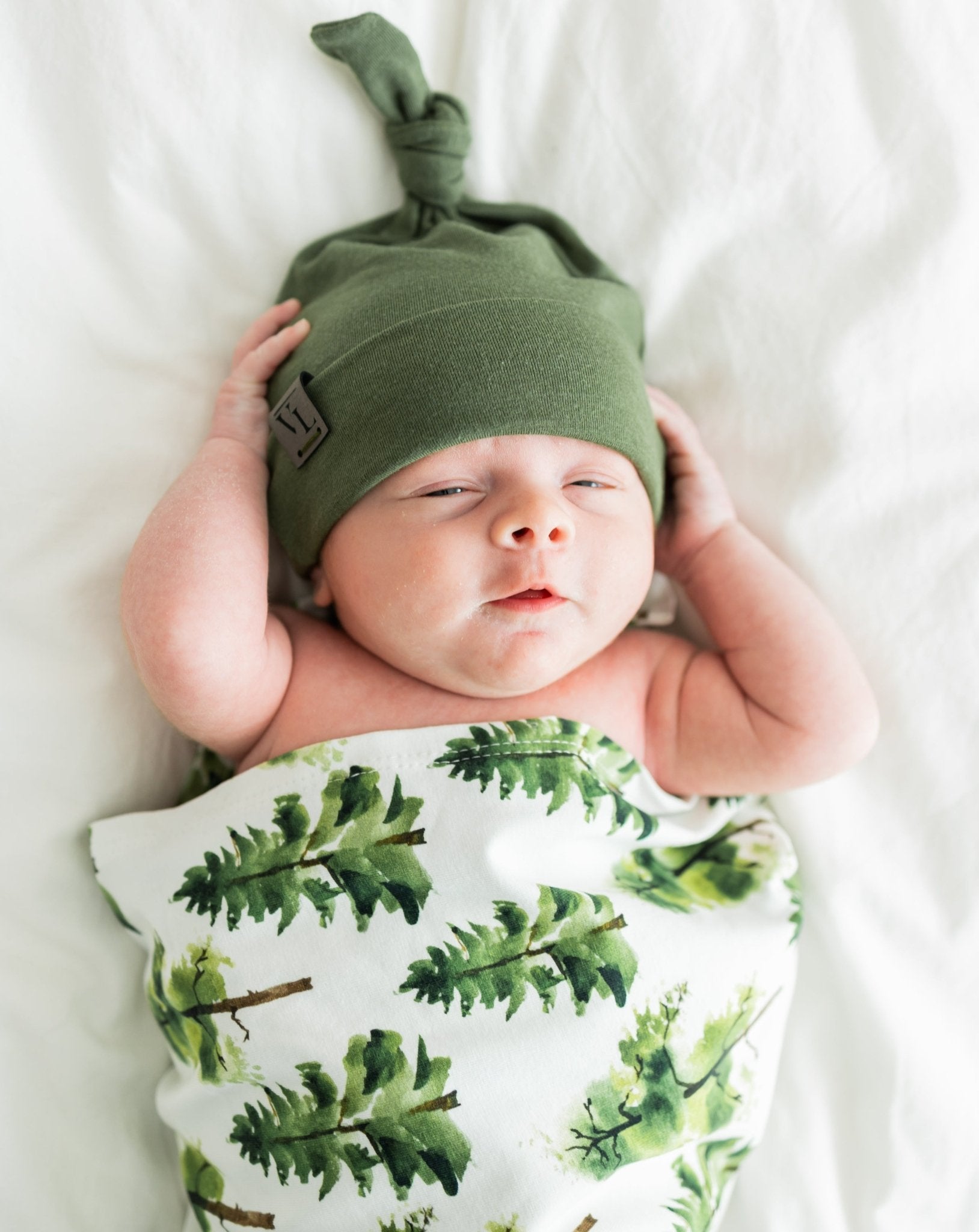 Swaddle Set in Pine Trees - Bright Earth Apparel