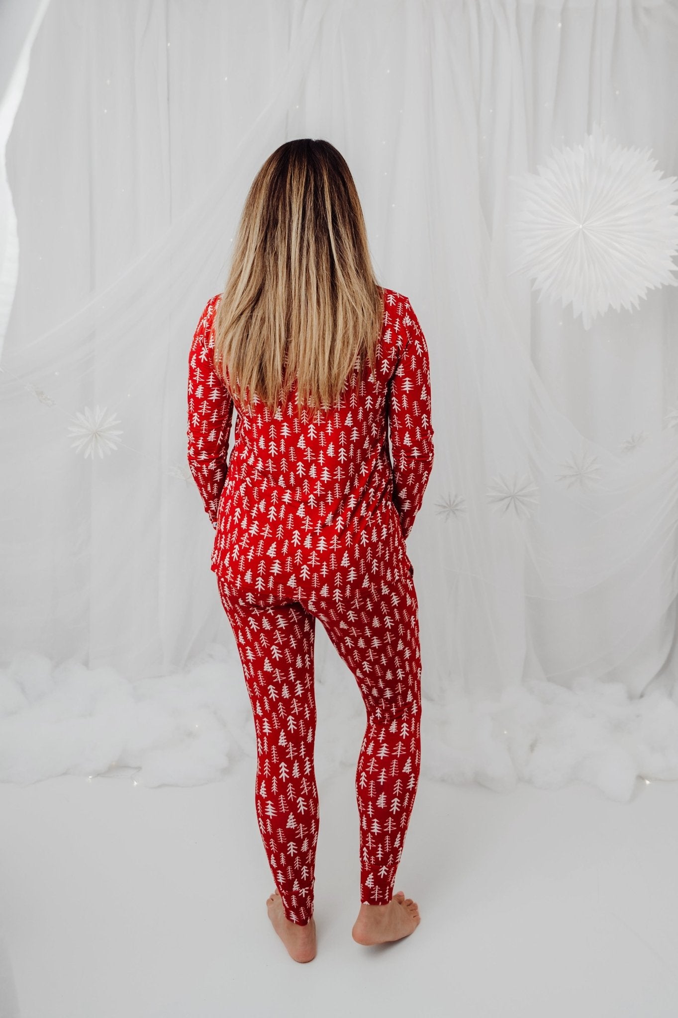 Women's Pajamas in Holiday Trees - Bright Earth Apparel
