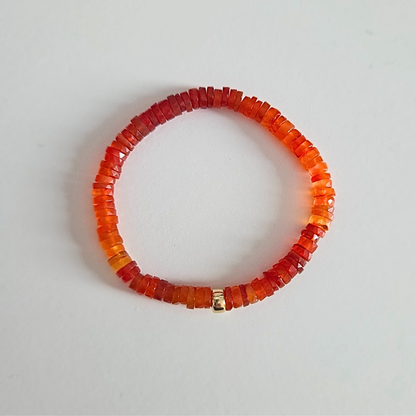 Ember Glow - Carnelian Faceted Bracelet