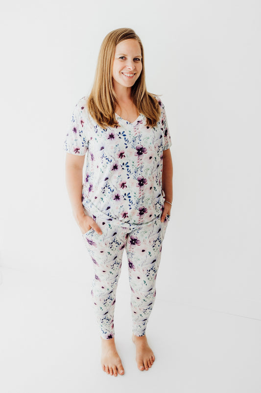 Women's Pajamas in Purple Floral