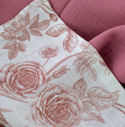 Baby Blanket in Rustic Roses - Bright Earth Apparel