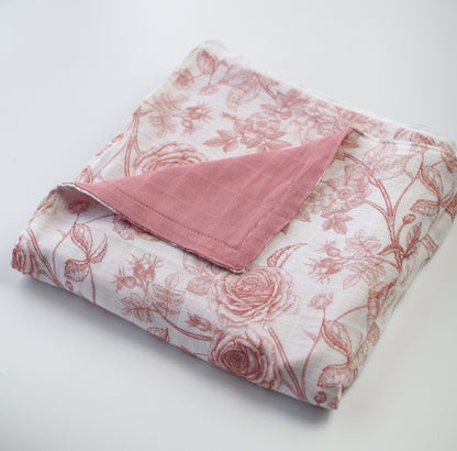 Baby Blanket in Rustic Roses - Bright Earth Apparel