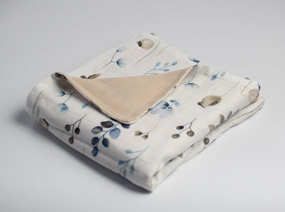 Baby Blanket in Twig Branches - Beige - Bright Earth Apparel