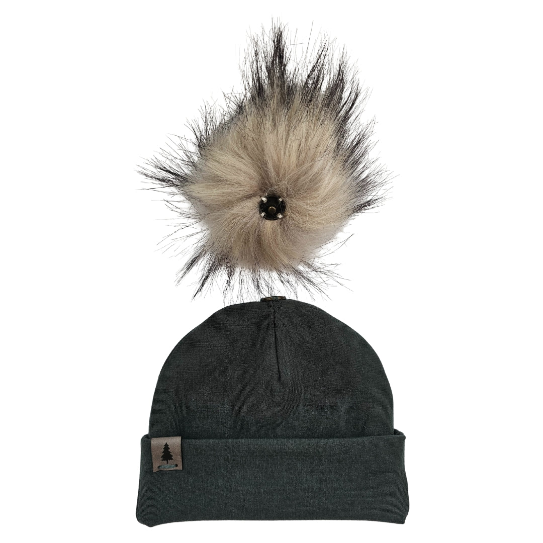 Baby Pompom Toque in Forest - Bright Earth Apparel