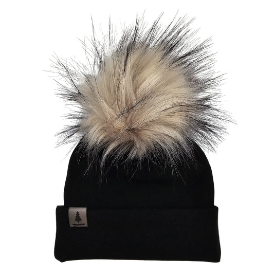 Baby Pompom Toque in Midnight - Bright Earth Apparel