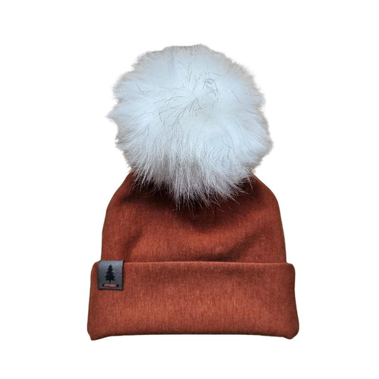 Baby Pompom Toque in Rust - Bright Earth Apparel