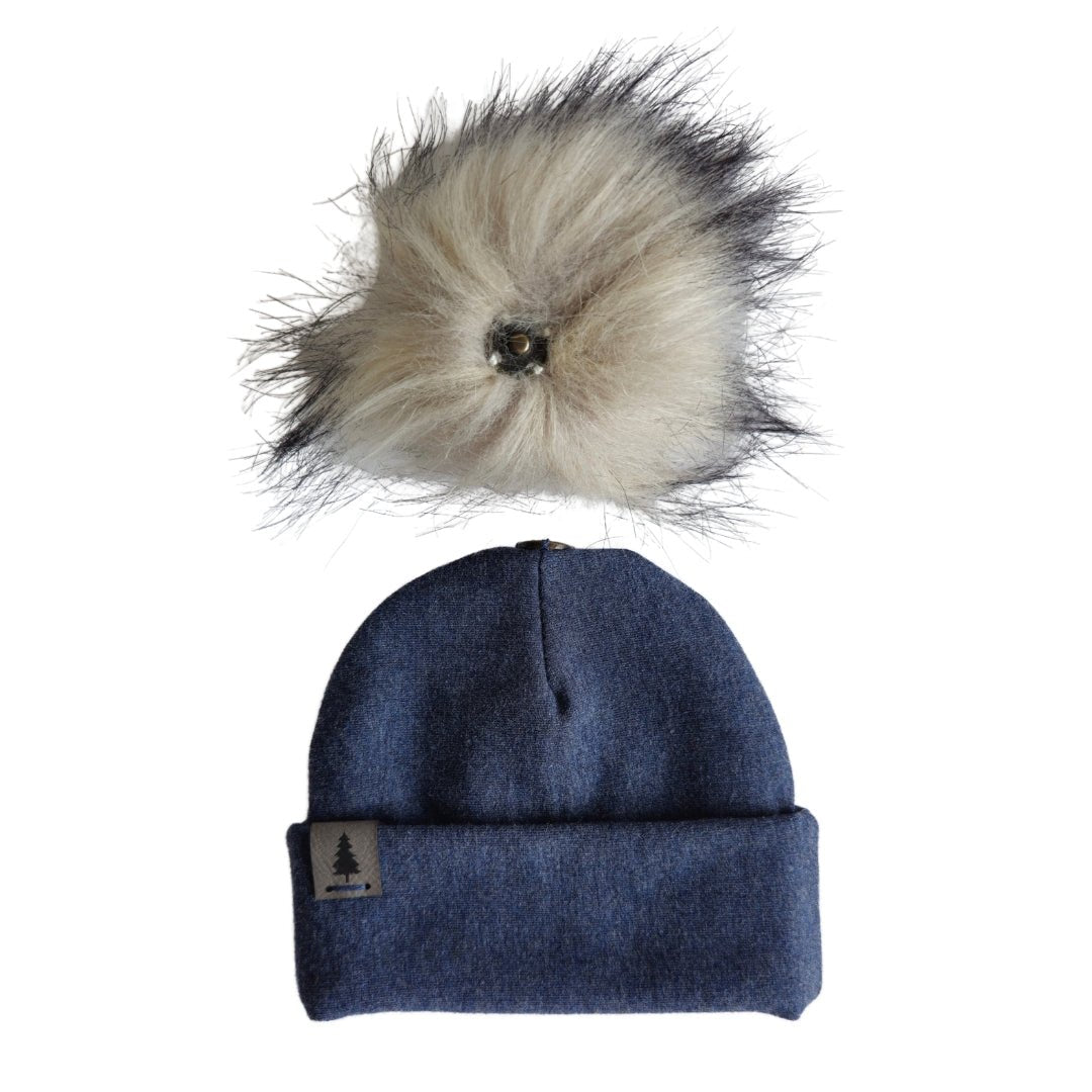 Baby Pompom Toque in Sky - Bright Earth Apparel