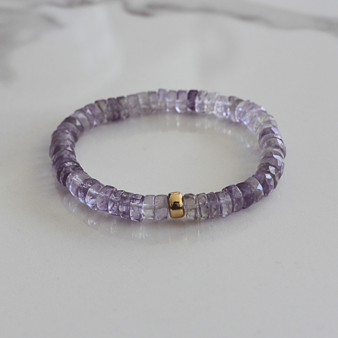 Calm Clarity – Amethyst Faceted Bracelet - Bright Earth Apparel