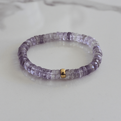 Calm Clarity – Amethyst Faceted Bracelet - Bright Earth Apparel