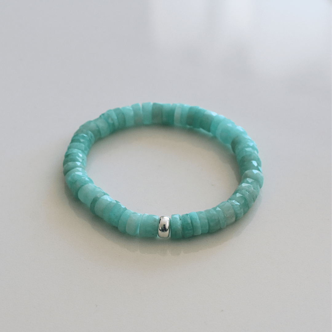 Calm Horizon – Amazonite Faceted Bracelet - Bright Earth Apparel