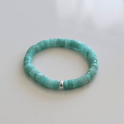 Calm Horizon – Amazonite Faceted Bracelet - Bright Earth Apparel