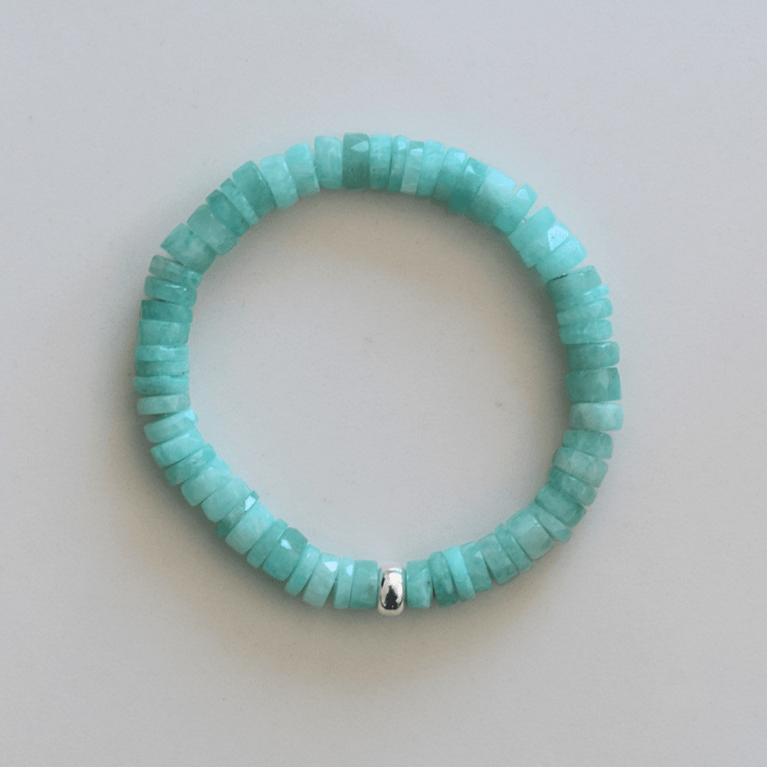 Calm Horizon – Amazonite Faceted Bracelet - Bright Earth Apparel
