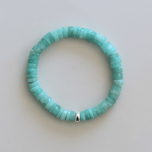Calm Horizon – Amazonite Faceted Bracelet - Bright Earth Apparel