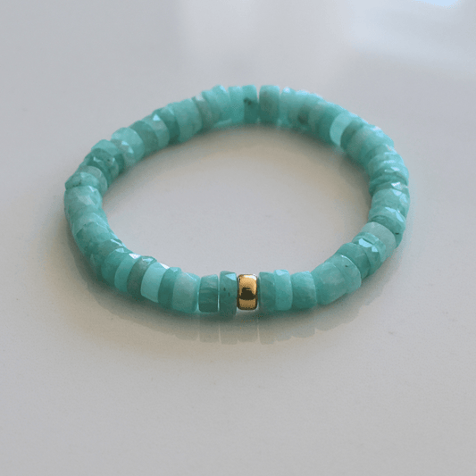 Calm Horizon – Amazonite Faceted Bracelet - Bright Earth Apparel