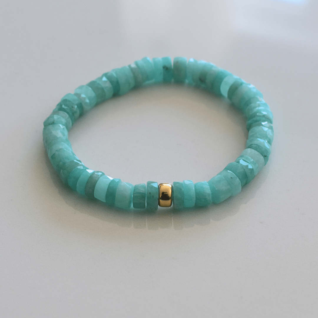 Calm Horizon – Amazonite Faceted Bracelet - Bright Earth Apparel