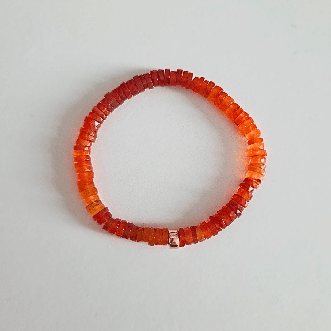 Ember Glow - Carnelian Faceted Bracelet (14K Gold Filled) - Bright Earth Apparel