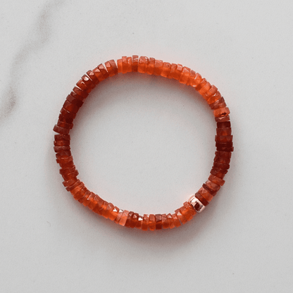 Ember Glow - Carnelian Faceted Bracelet (14K Gold Filled) - Bright Earth Apparel