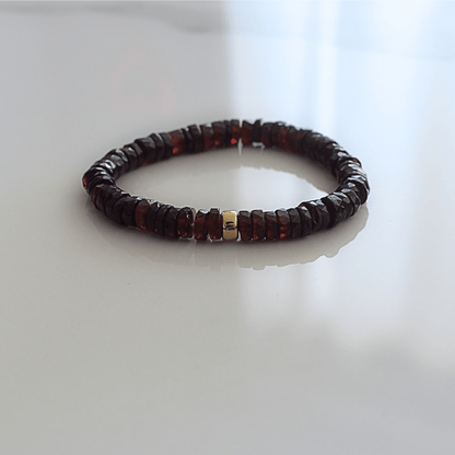 Ember Heart – Garnet Faceted Bracelet - Bright Earth Apparel