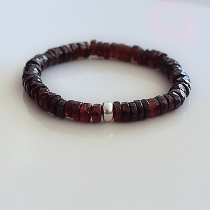 Ember Heart – Garnet Faceted Bracelet - Bright Earth Apparel