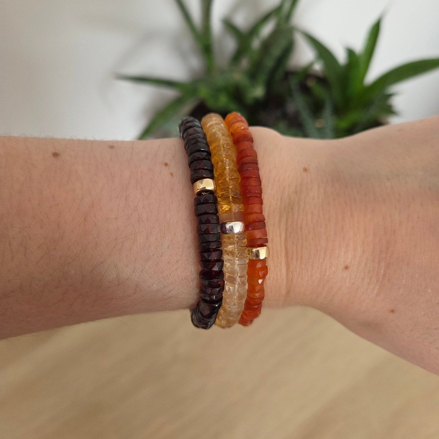 Ember Heart – Garnet Faceted Bracelet - Bright Earth Apparel
