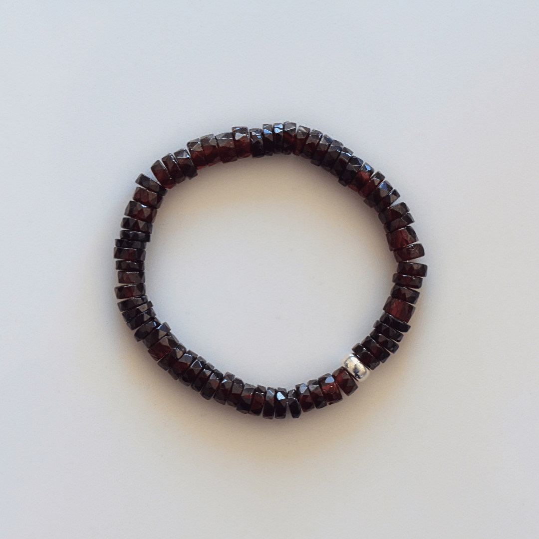 Ember Heart – Garnet Faceted Bracelet - Bright Earth Apparel