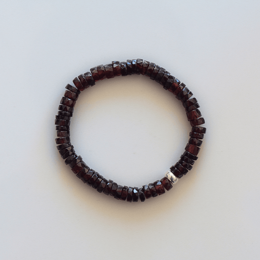Ember Heart – Garnet Faceted Bracelet - Bright Earth Apparel