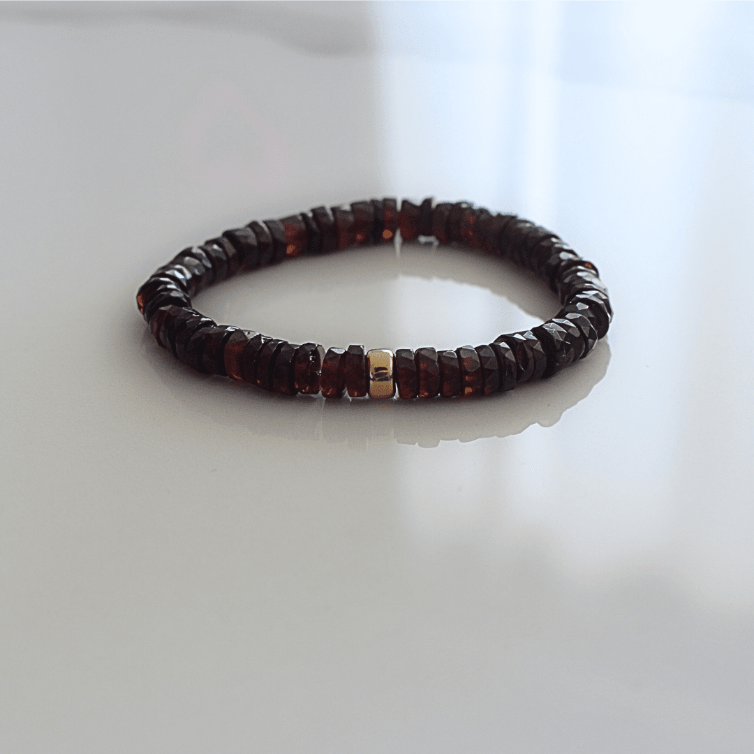 Ember Heart – Garnet Faceted Bracelet - Bright Earth Apparel