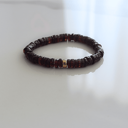 Ember Heart – Garnet Faceted Bracelet - Bright Earth Apparel