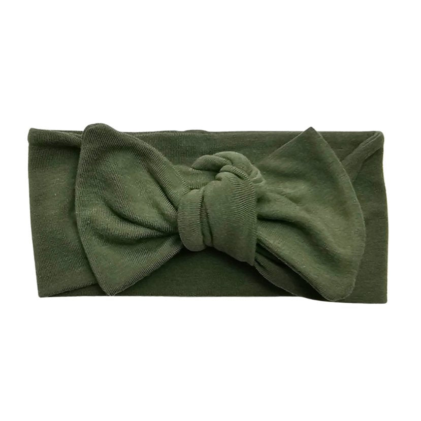 Fabric Bow in Moss - Bright Earth Apparel