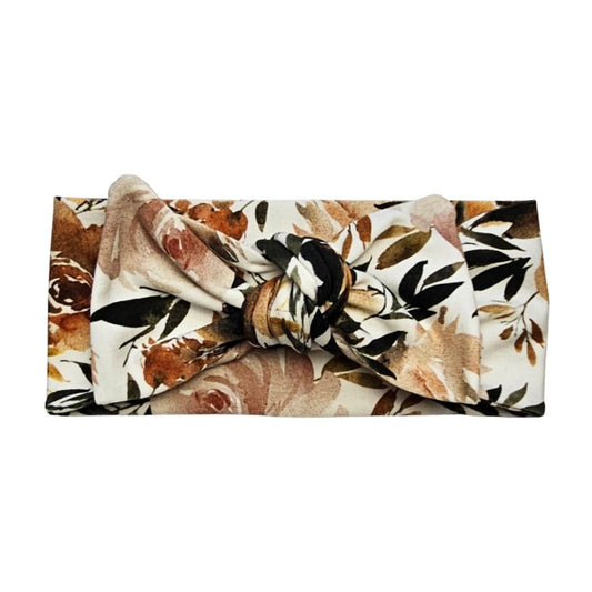 Fabric Bow in Rust Floral - Bright Earth Apparel