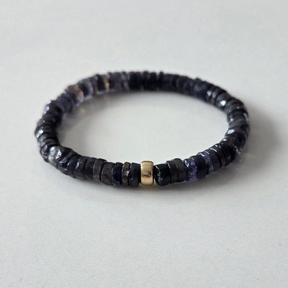 Iolite Faceted Crystal Bracelet for Intuition, Clarity & Emotional Balance - Bright Earth Apparel