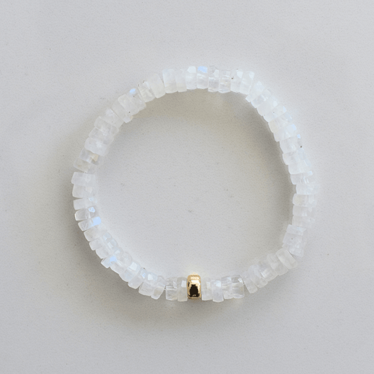 Lunar Glow – Moonstone Faceted Bracelet - Bright Earth Apparel