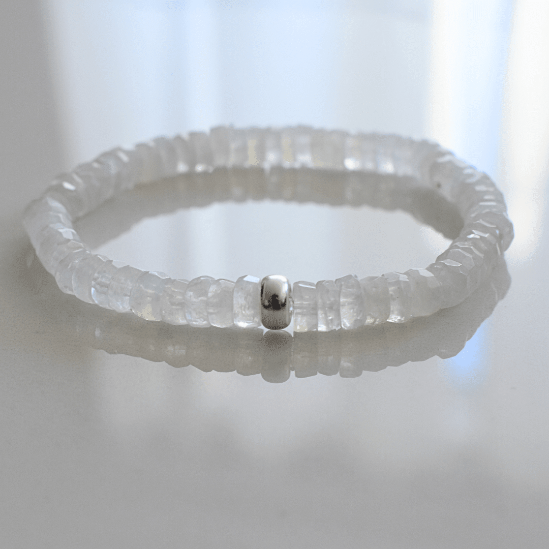 Lunar Glow – Moonstone Faceted Bracelet - Bright Earth Apparel