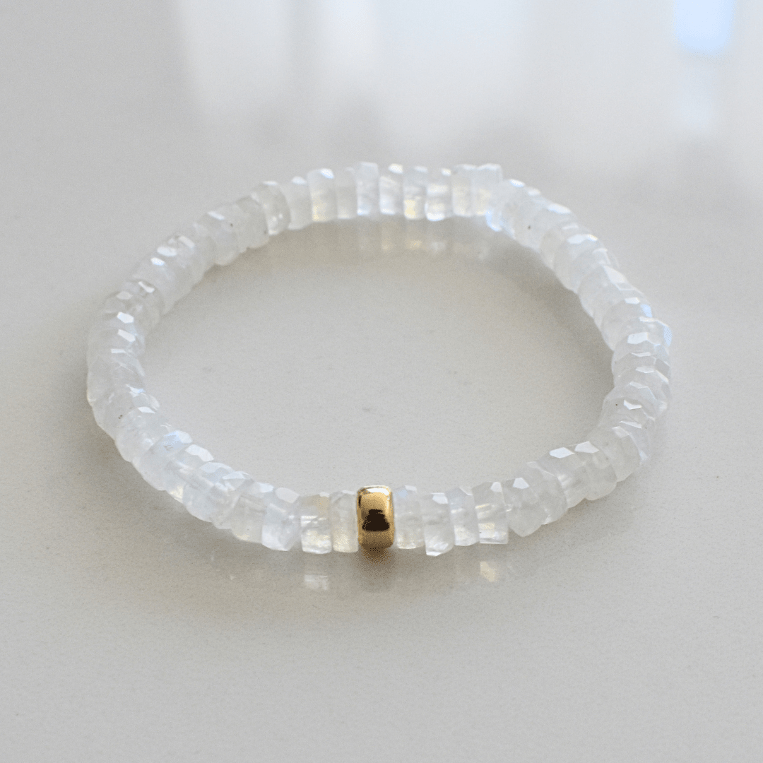 Lunar Glow – Moonstone Faceted Bracelet - Bright Earth Apparel