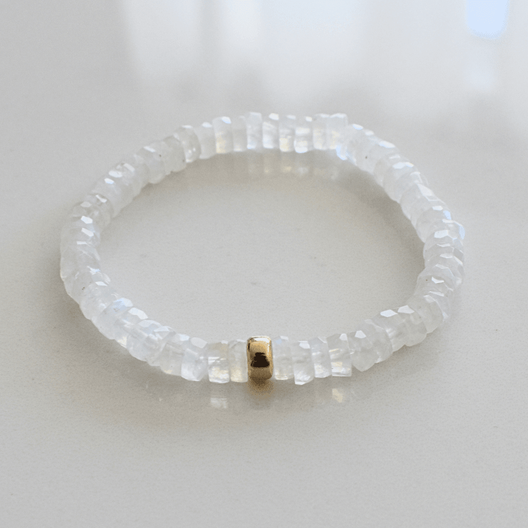 Lunar Glow – Moonstone Faceted Bracelet - Bright Earth Apparel