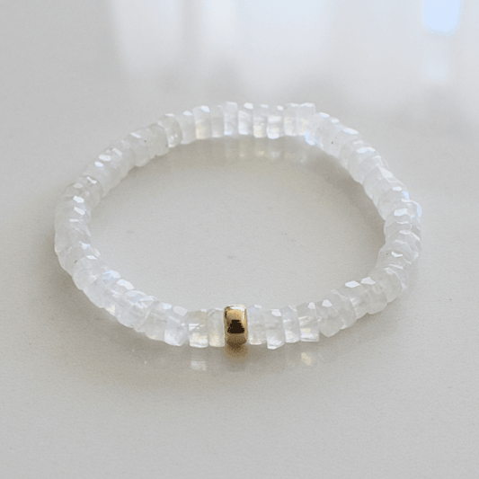 Lunar Glow – Moonstone Faceted Bracelet - Bright Earth Apparel