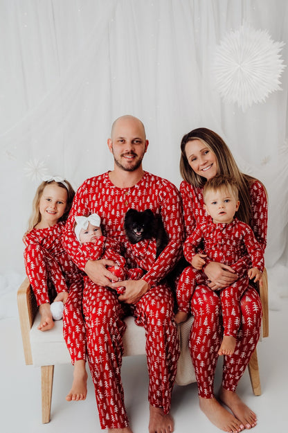 Men's Pajamas in Holiday Trees - Bright Earth Apparel
