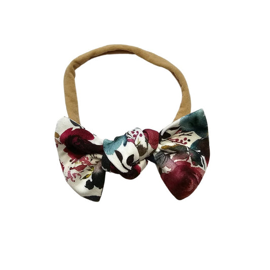 Nylon Bow in Berry Floral - Bright Earth Apparel