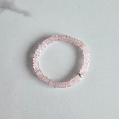 Rose Glow – Rose Quartz Faceted Bracelet - Bright Earth Apparel