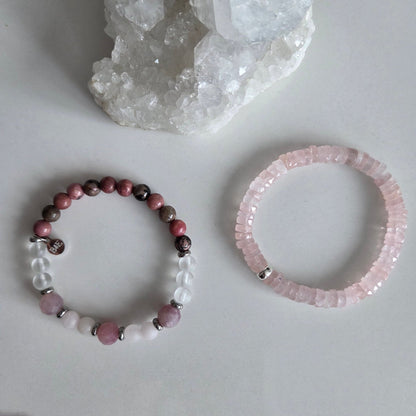 Rose Glow – Rose Quartz Faceted Bracelet - Bright Earth Apparel