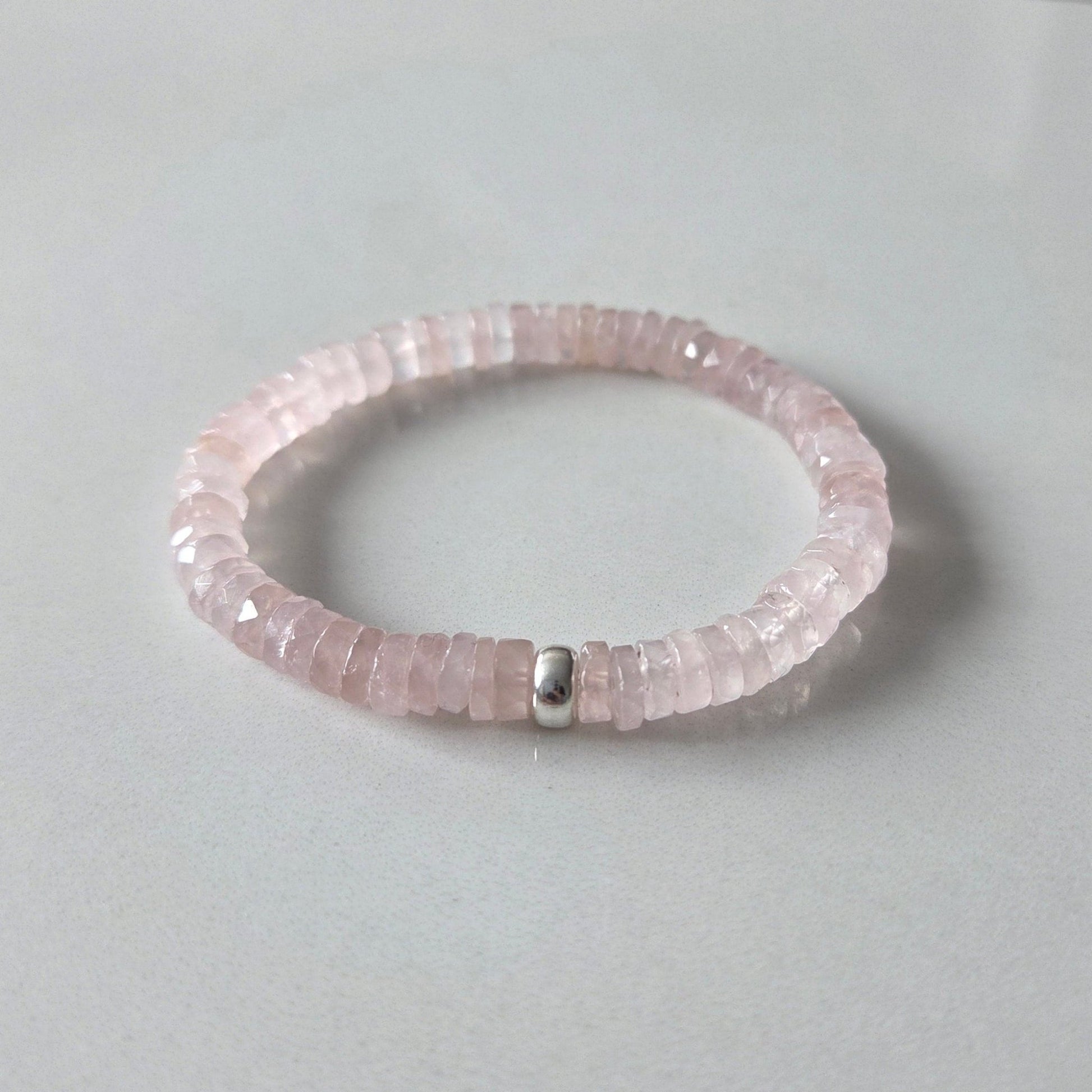 Rose Glow – Rose Quartz Faceted Bracelet - Bright Earth Apparel