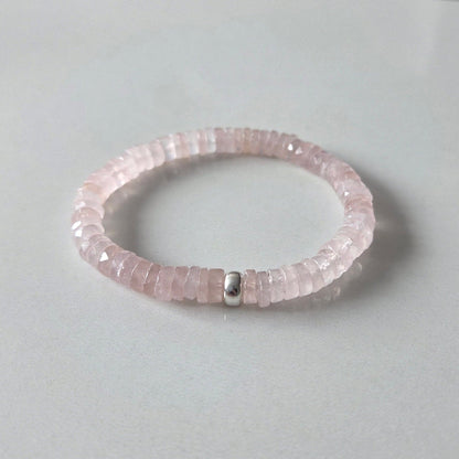 Rose Glow – Rose Quartz Faceted Bracelet - Bright Earth Apparel