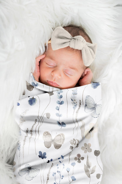 Swaddle Blanket in Butterflies - Bright Earth Apparel