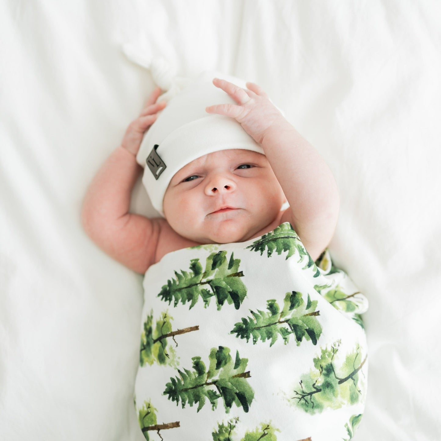 Swaddle Blanket in Pine Trees - Bright Earth Apparel