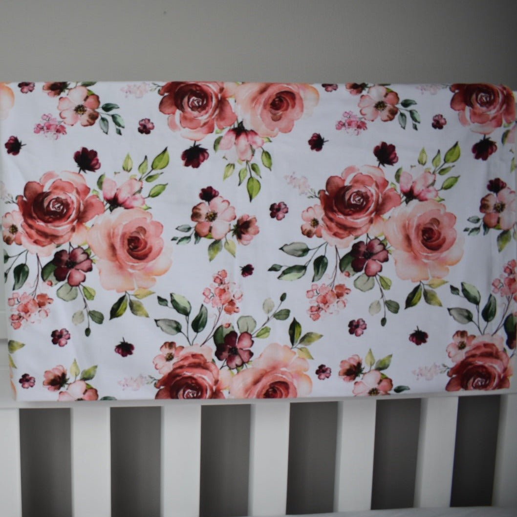 Swaddle Blanket in Roses - Bright Earth Apparel