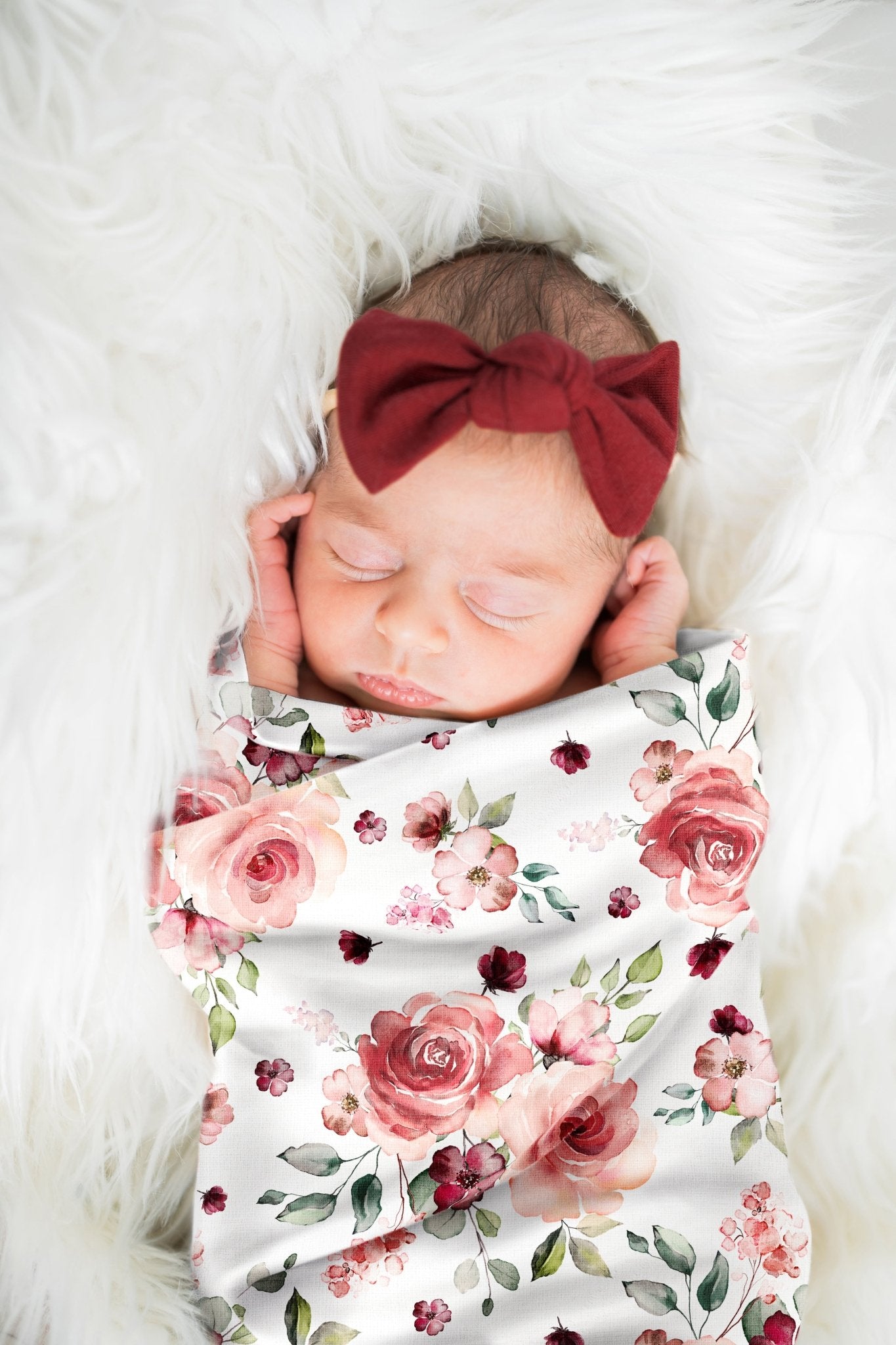 Swaddle Blanket in Roses - Bright Earth Apparel